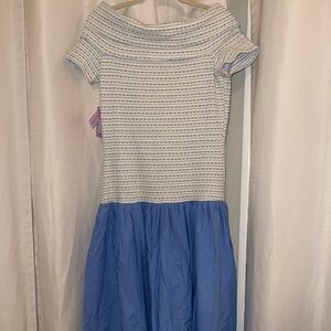 Never a Wallflower Blue and White Maxi Dress